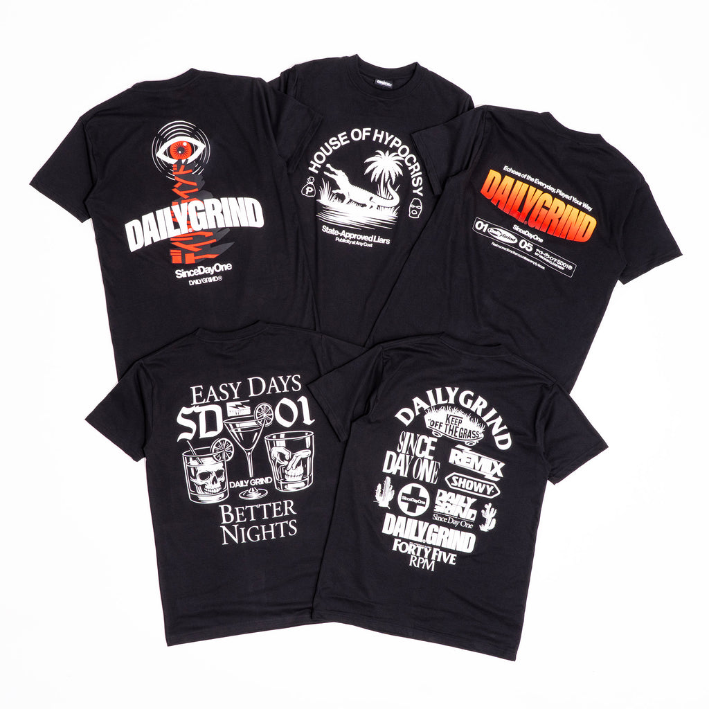DAILY GRIND EASY DAYS TSHIRT BLACK