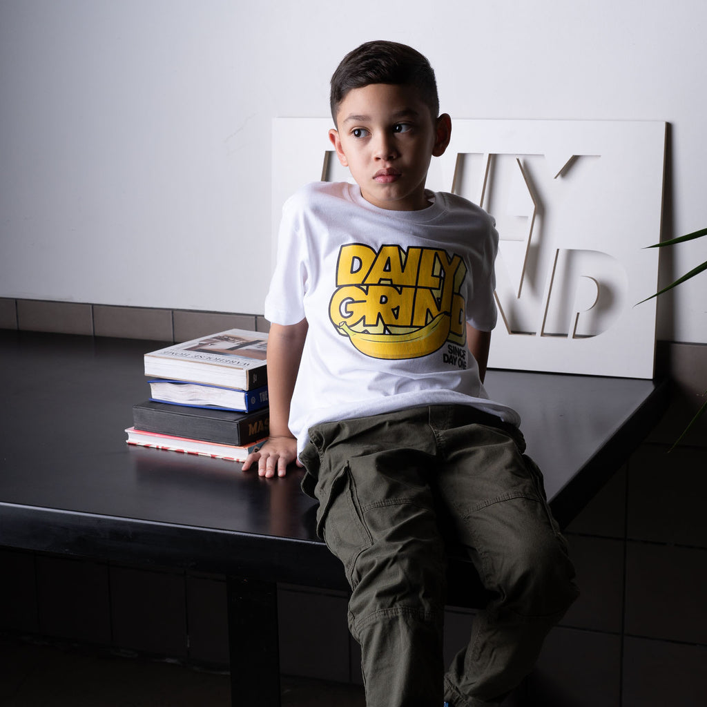 DAILY GRIND KIDS RASCAL TSHIRT FOR KIDS WHITE