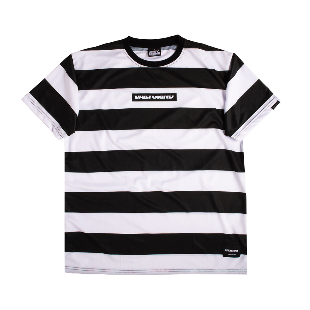 DAILY GRIND PARALLEL JERSEY TSHIRT BLACK/WHITE