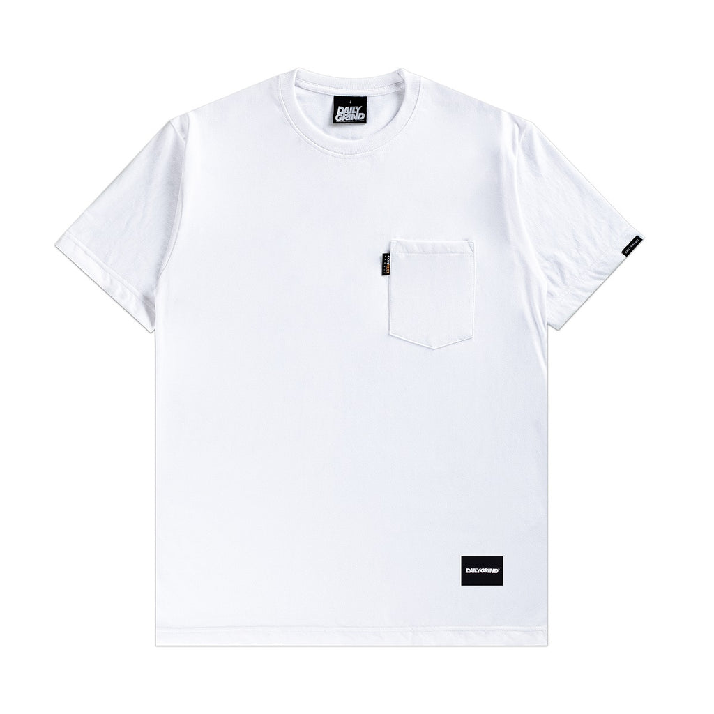 DAILY GRIND POCKET TEE 2 WHITE