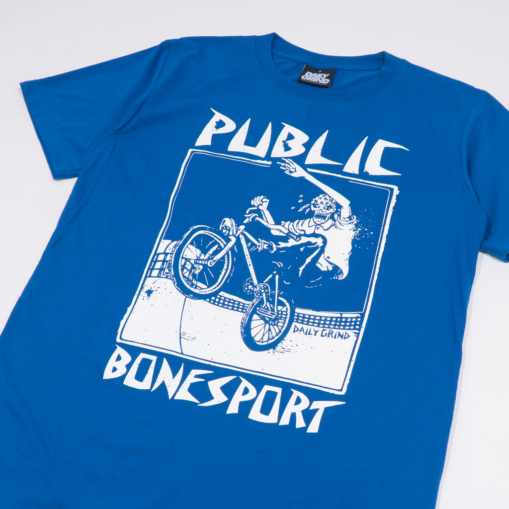 DAILY GRIND PUBLIC BONESPORT TSHIRT ROYAL BLUE
