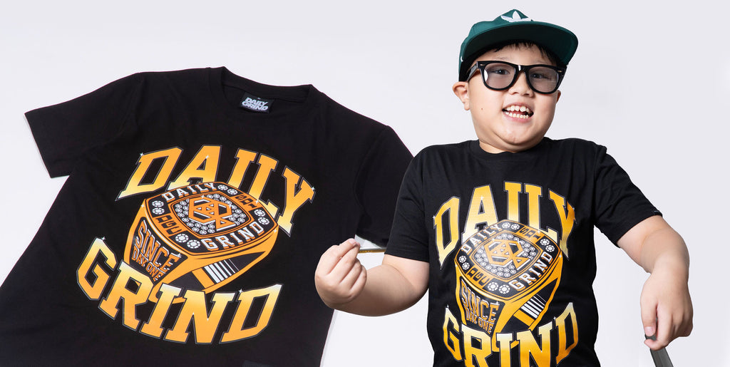 DAILY GRIND KIDS LEGACY TSHIRT FOR KIDS BLACK