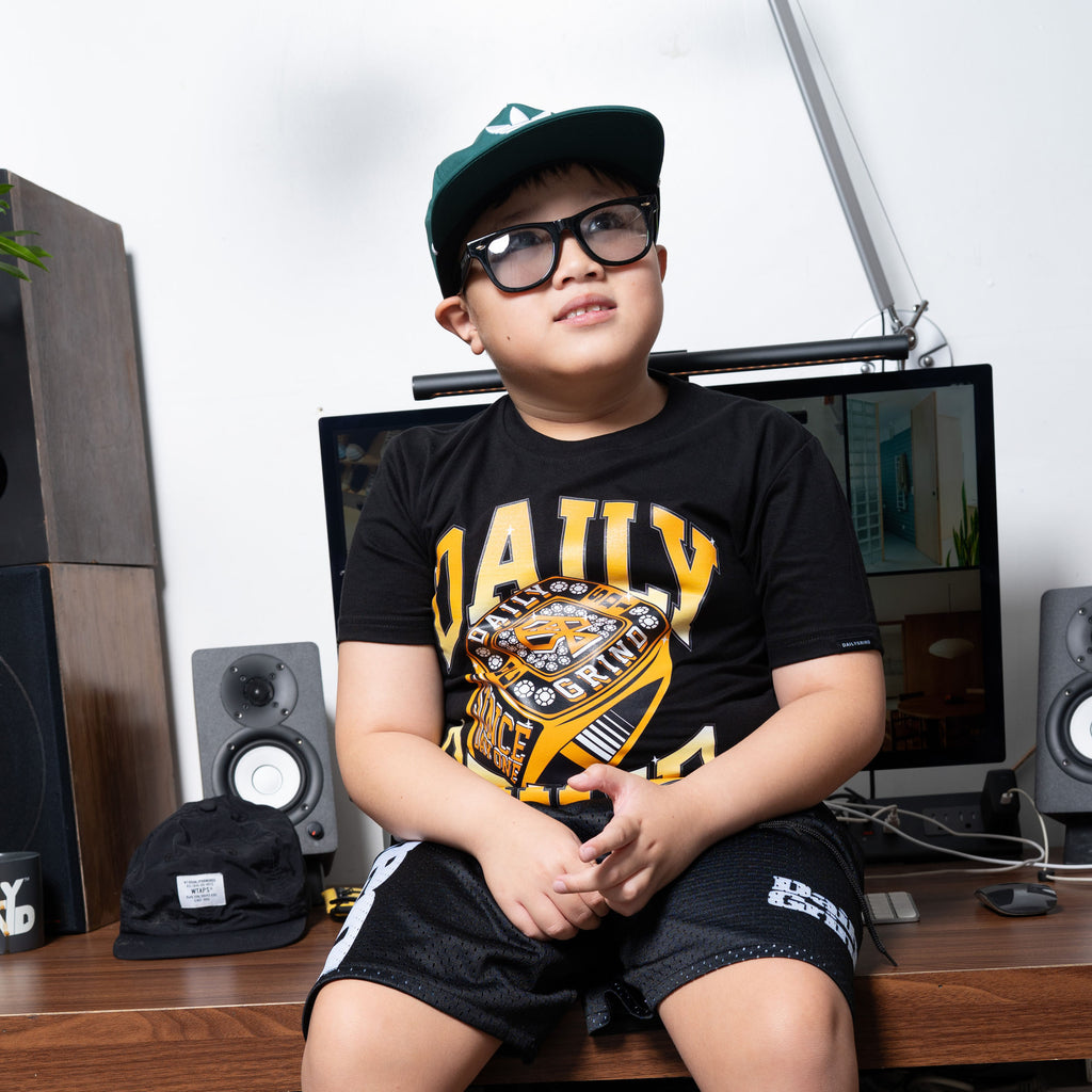 DAILY GRIND KIDS LEGACY TSHIRT FOR KIDS BLACK