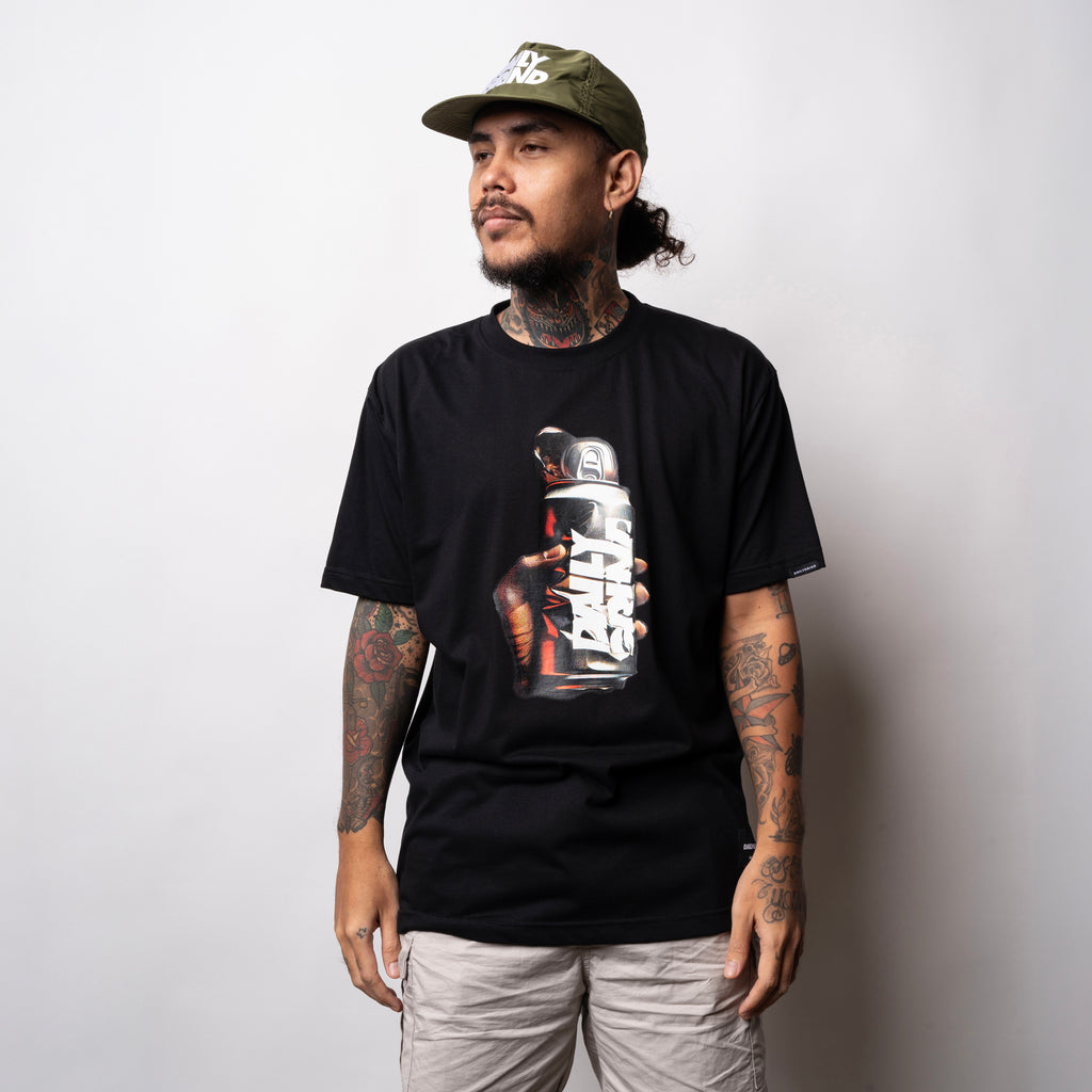 DAILY GRIND SCRUNCH TSHIRT BLACK