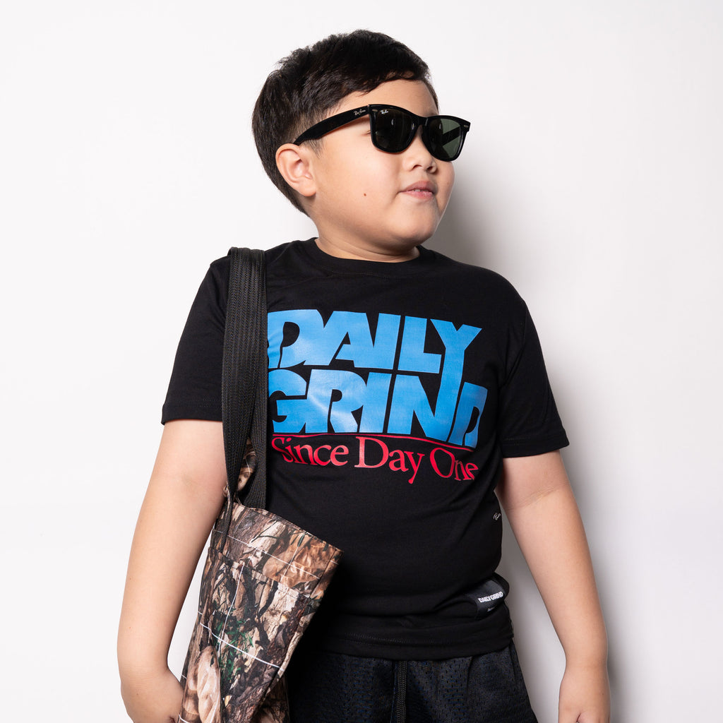 DAILY GRIND KIDS SHEAR TSHIRT FOR KIDS BLACK