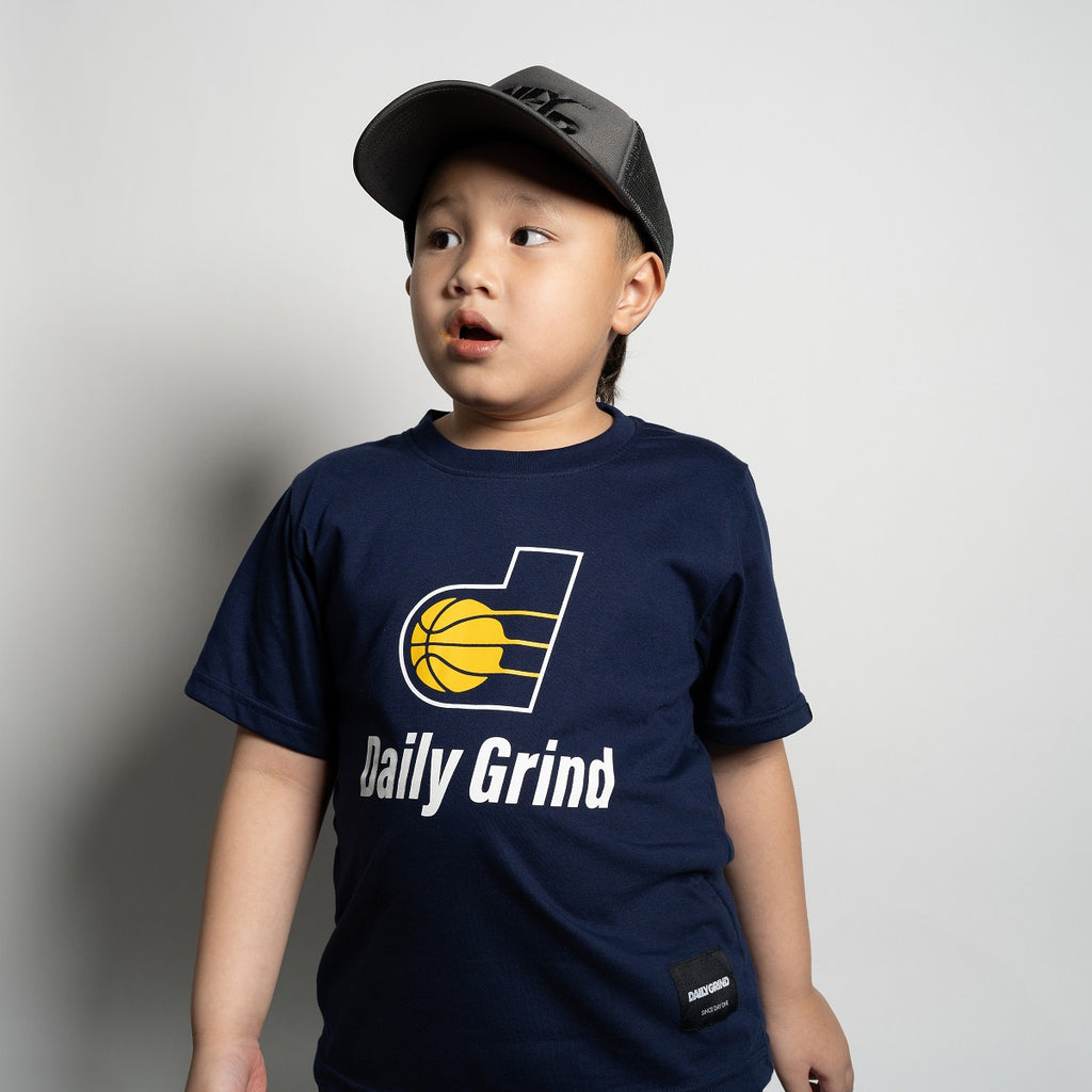 DAILY GRIND KIDS SLOW PACE TSHIRT FOR KIDS NAVY BLUE