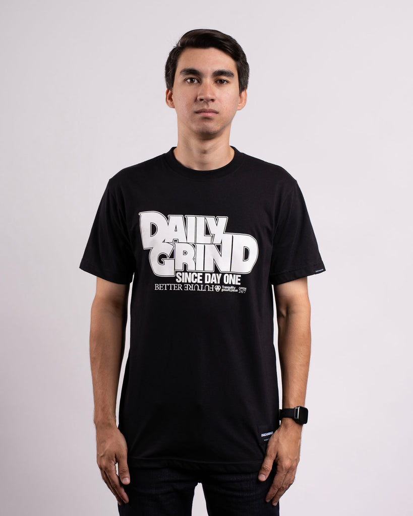 DAILY GRIND TRANQUILITY TSHIRT BLACK