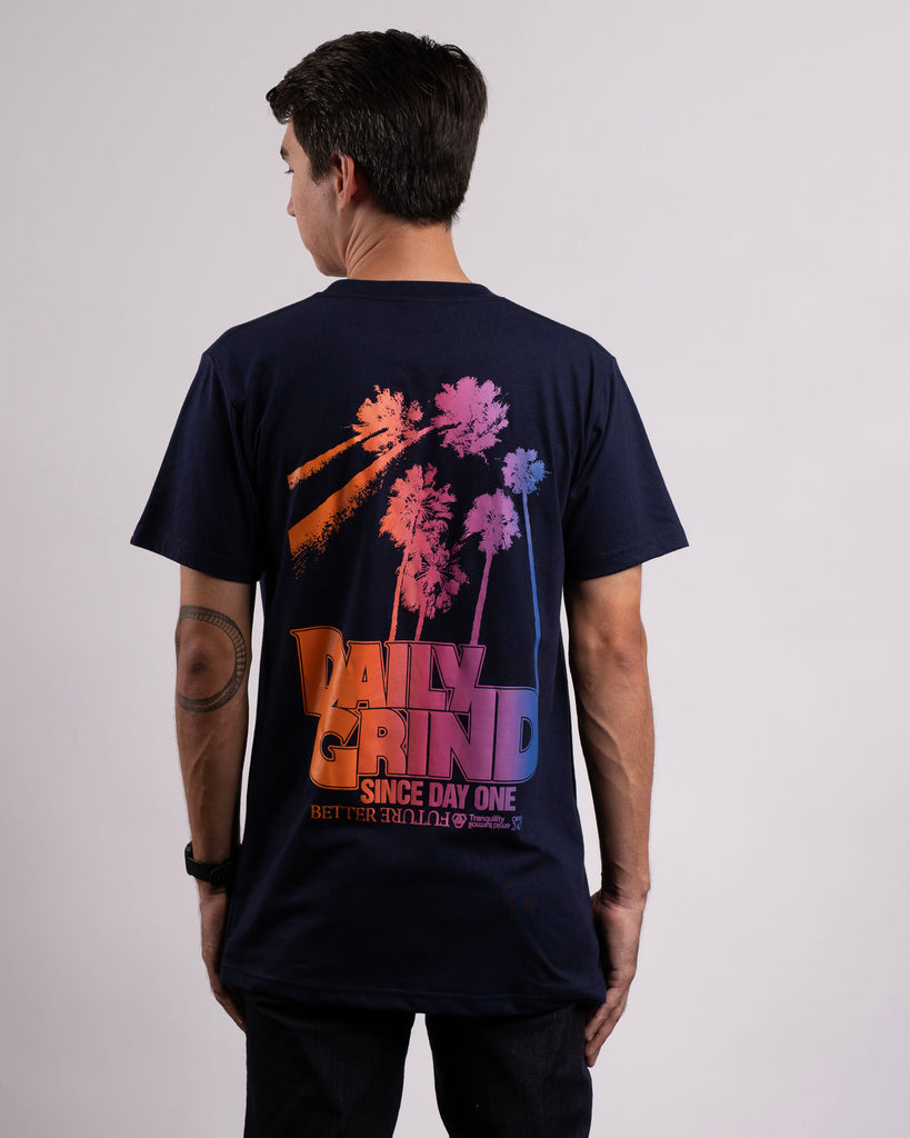 DAILY GRIND ROARING TSHIRT NAVY BLUE