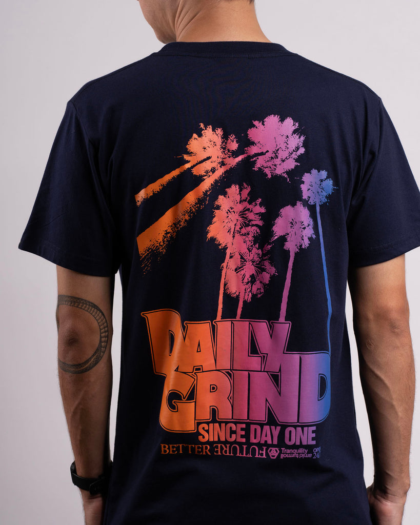 DAILY GRIND ROARING TSHIRT NAVY BLUE