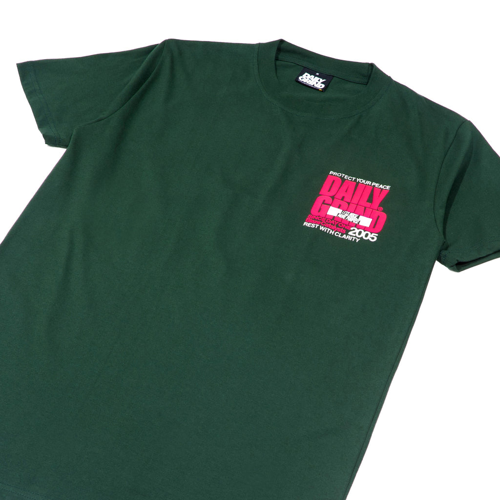 DAILY GRIND BLAZE COAT TSHIRT MOSS GREEN