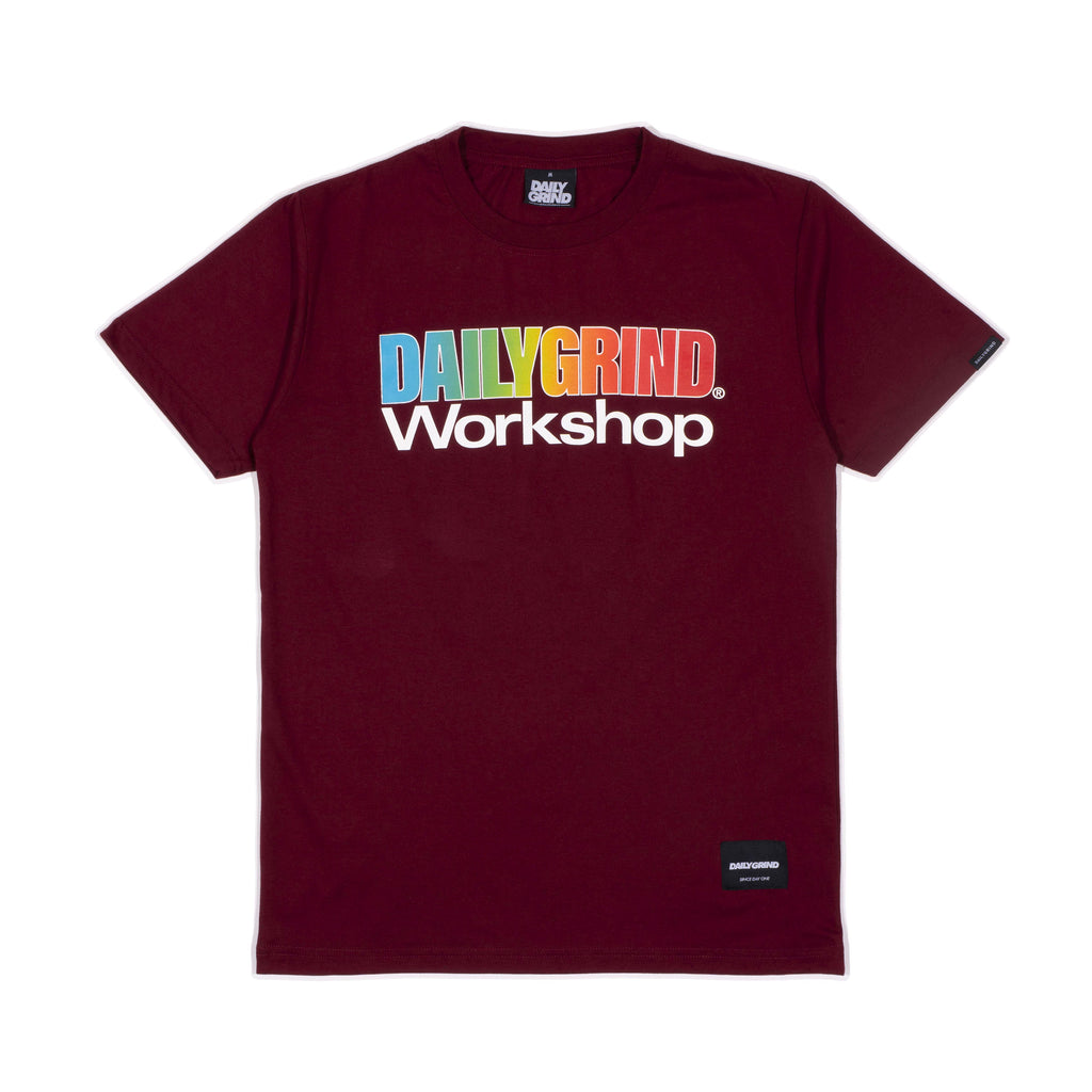 DAILY GRIND BLAZE WORKSHOP TSHIRT MAROON