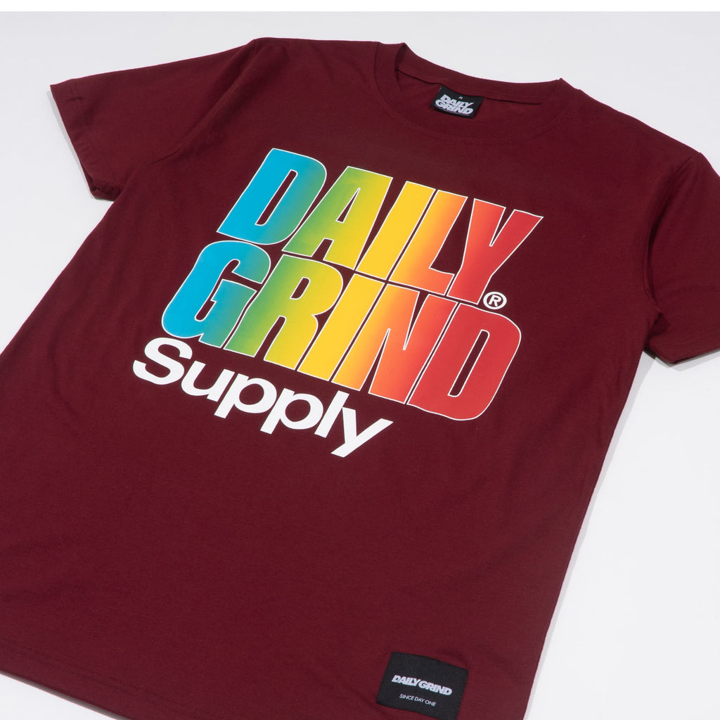 DAILY GRIND BLAZE SUPPLY TSHIRT MAROON