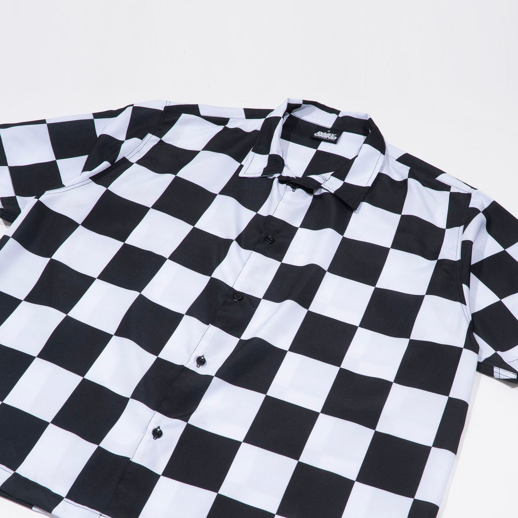 DAILY GRIND GRIDWORK CHECKERED POLO BLACK/WHITE