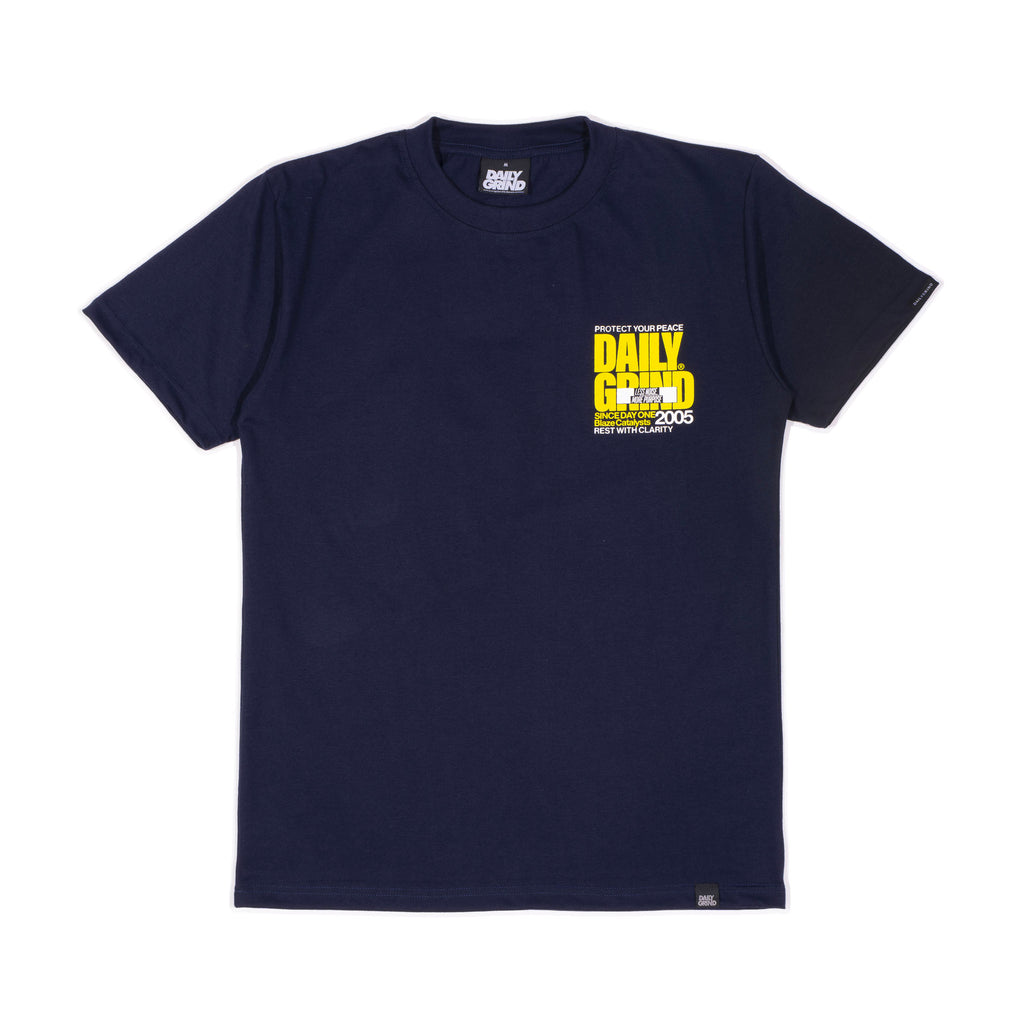 DAILY GRIND BLAZE COAT TSHIRT NAVY BLUE
