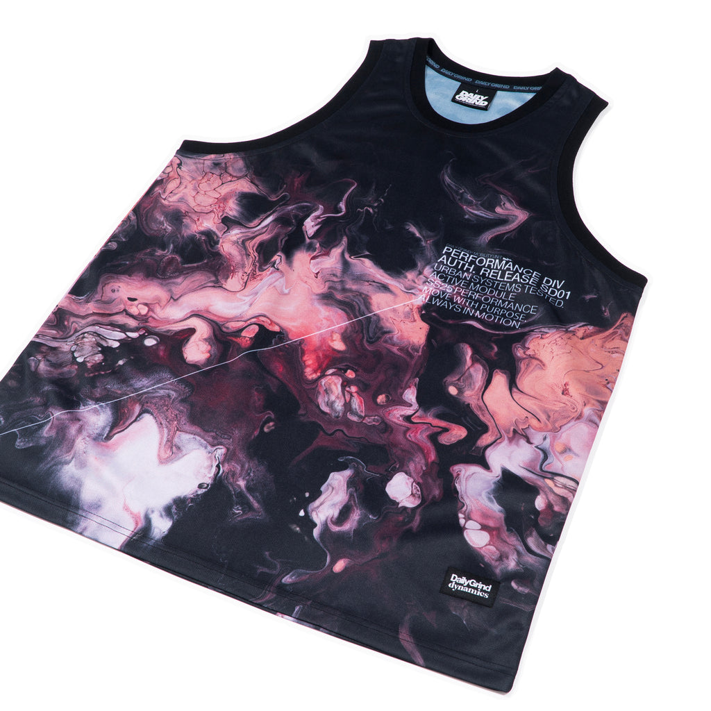 DAILY GRIND CORE VEST MARBLE TANK TOP BLACK
