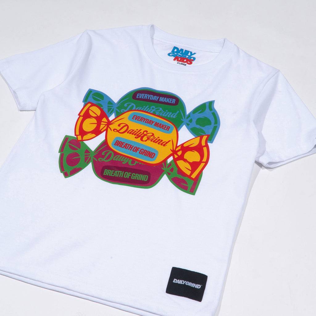 DAILY GRIND COOL MIND TSHIRT FOR KIDS WHITE