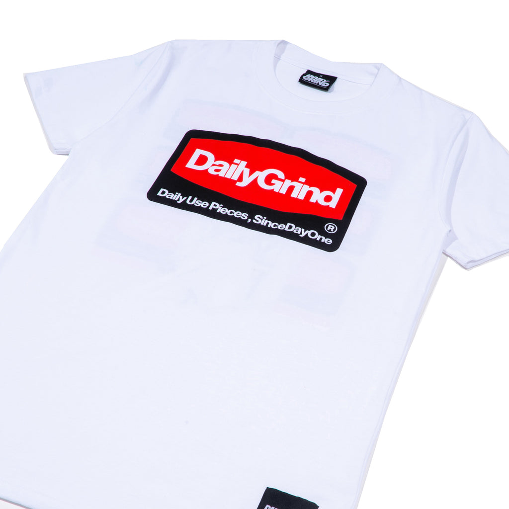DAILY GRIND DISPOSED TSHIRT WHITE