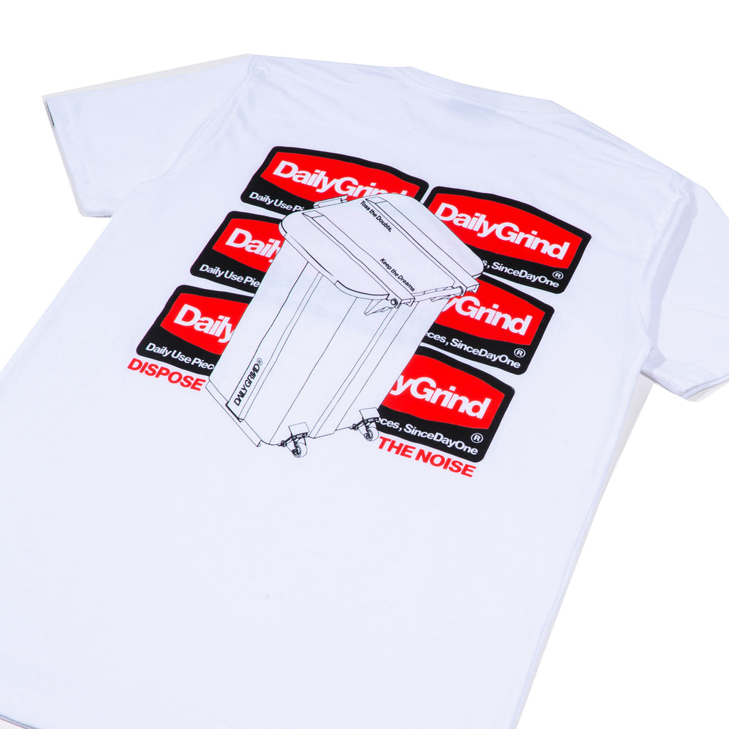 DAILY GRIND DISPOSED TSHIRT WHITE