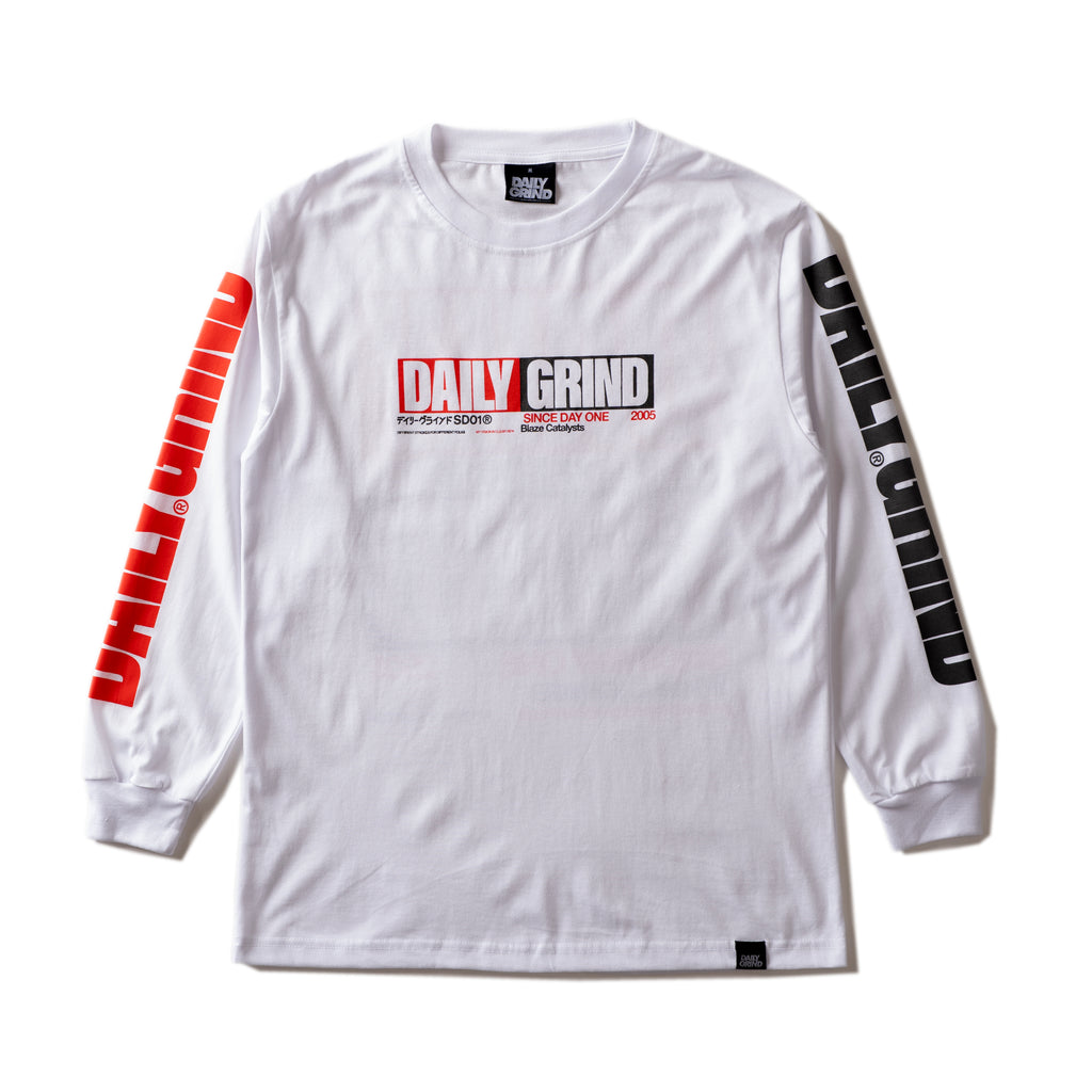 DAILY GRIND BLAZE LAYER LONGSLEEVES WHITE