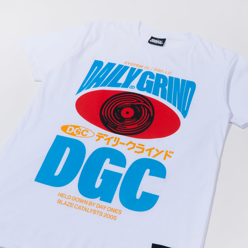 DAILY GRIND EYE SPIN TSHIRT WHITE