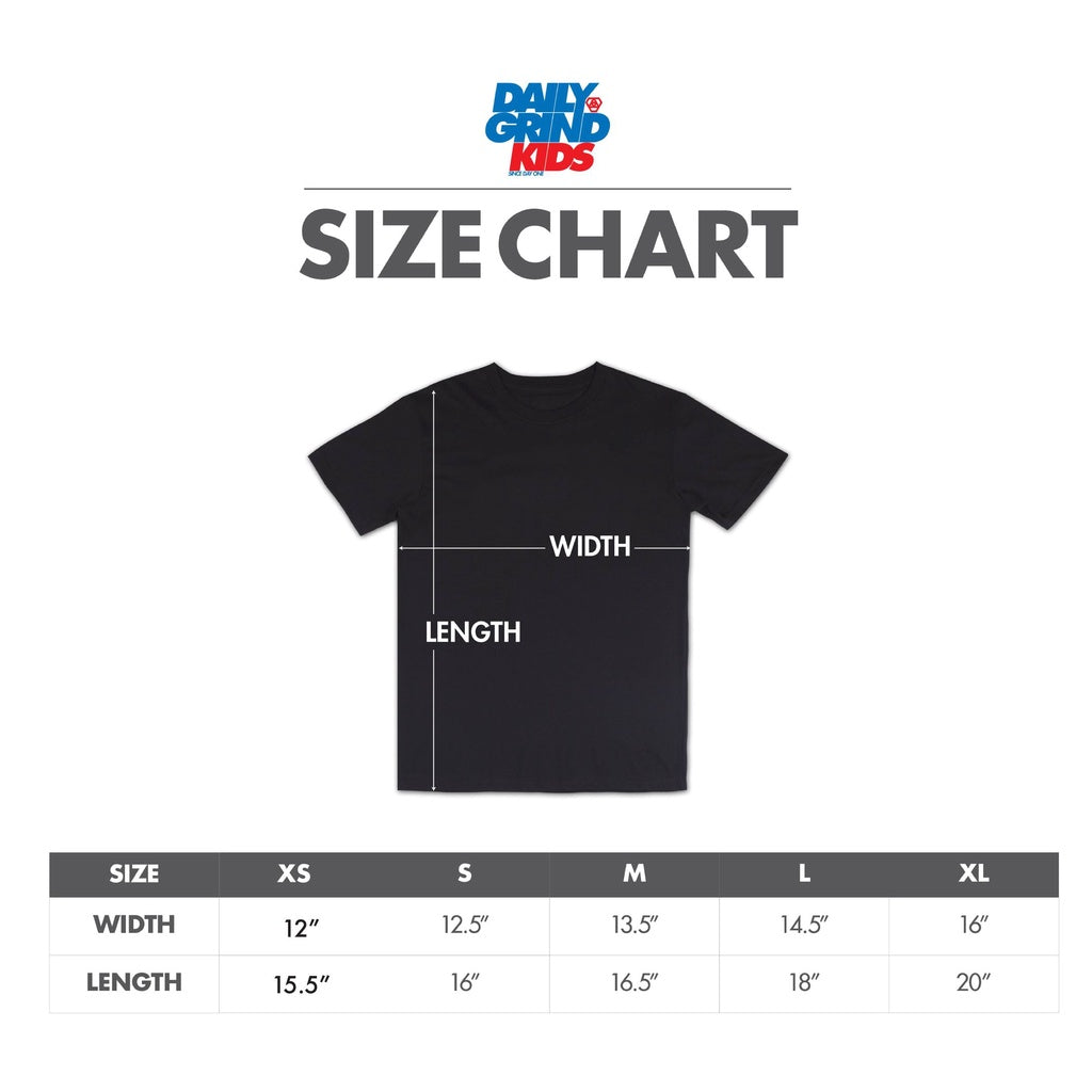 DAILY GRIND MAIN SPLATTER TSHIRT FOR KIDS BLACK