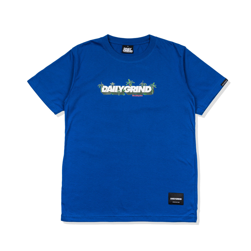 DAILY GRIND GOLDEN LEAF TSHIRT ROYAL BLUE