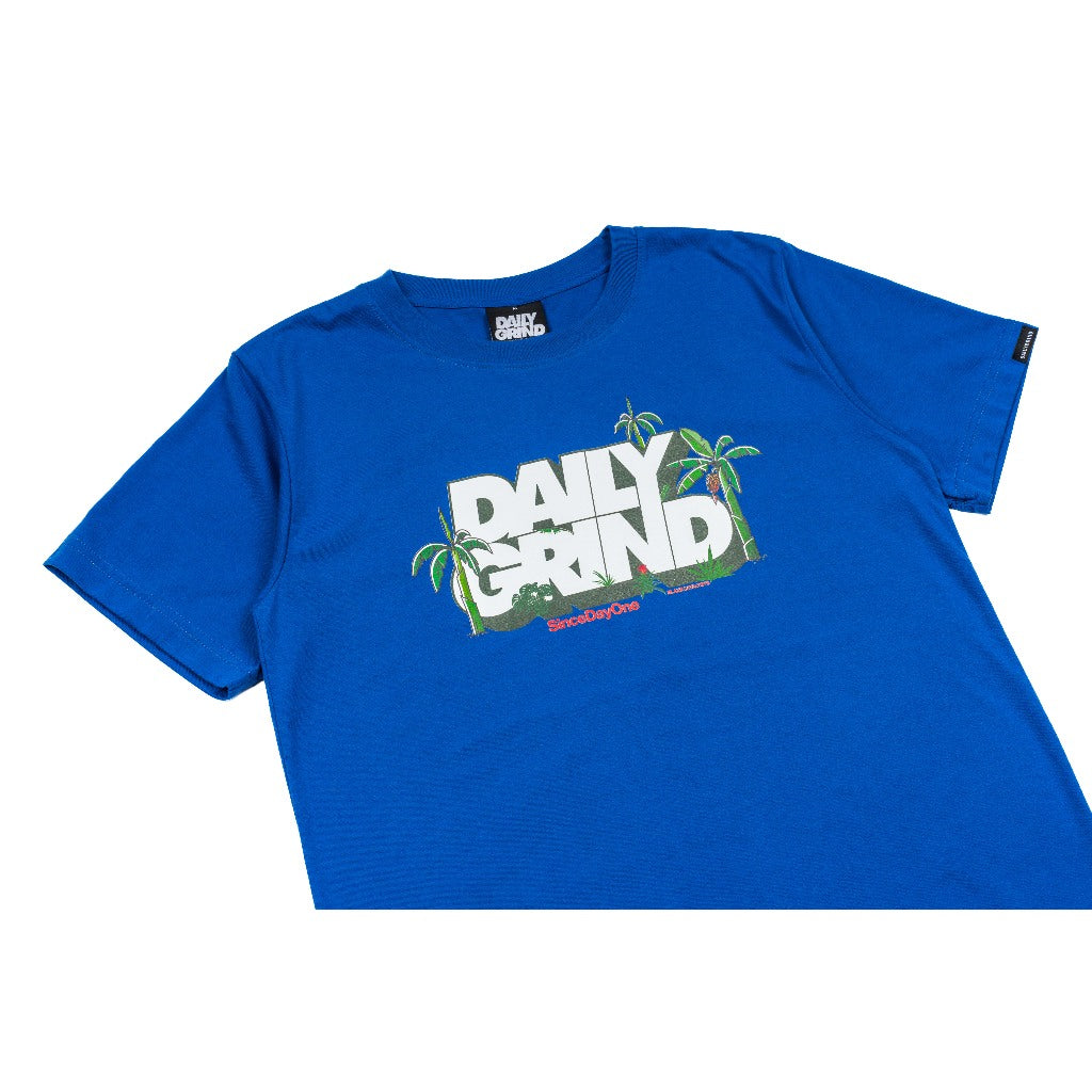 DAILY GRIND BANANA GROVE TSHIRT ROYAL BLUE