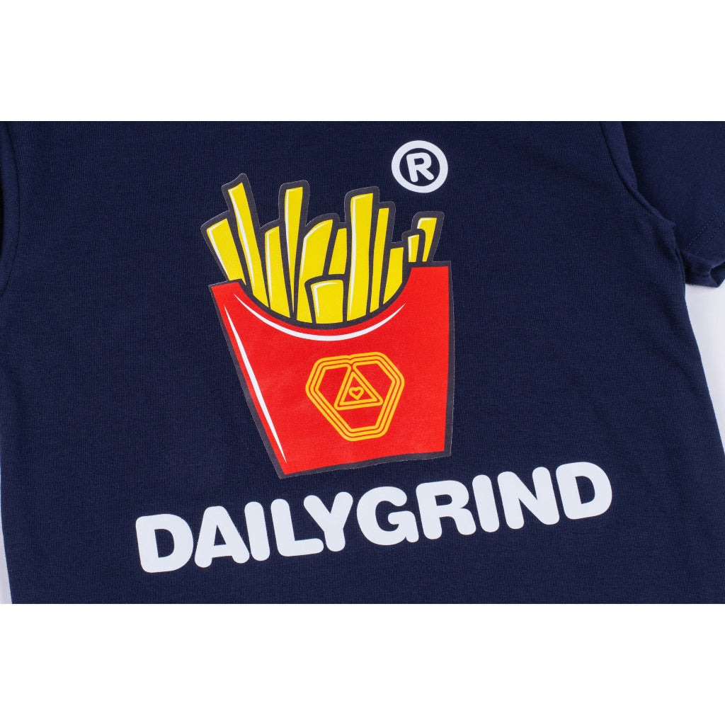 DAILY GRIND KIDS FRIES LOVE TSHIRT FOR KIDS NAVY BLUE