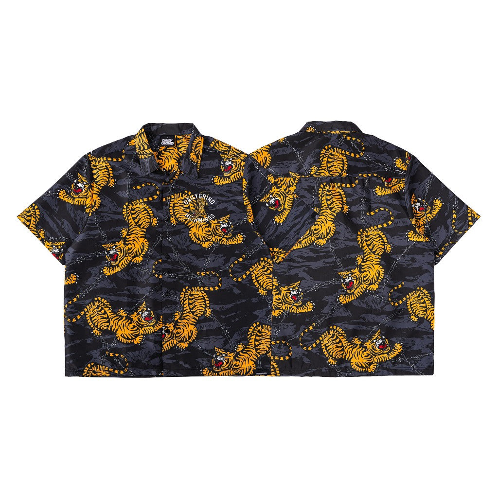 HGHMNDS X DAILYGRIND STEADFAST POLO BLACK/YELLOW