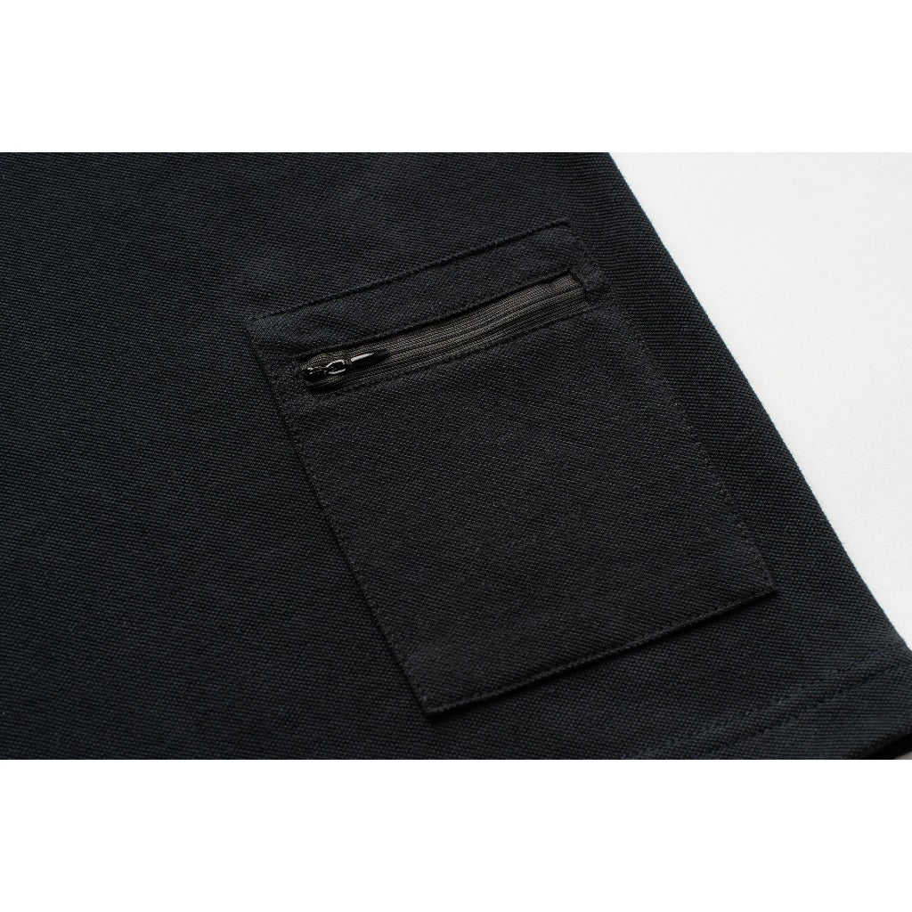 DAILY GRIND SHEAR ZIP POLO SHIRT BLACK