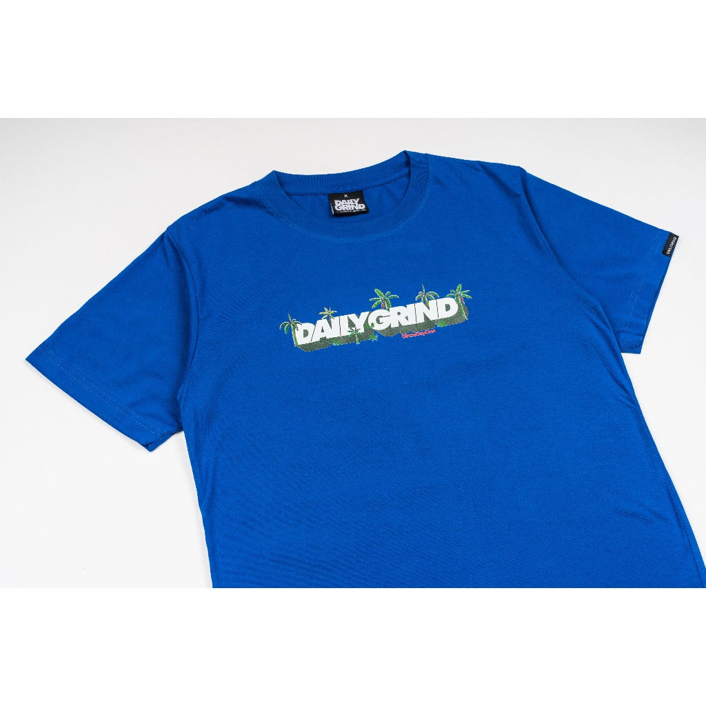 DAILY GRIND GOLDEN LEAF TSHIRT ROYAL BLUE