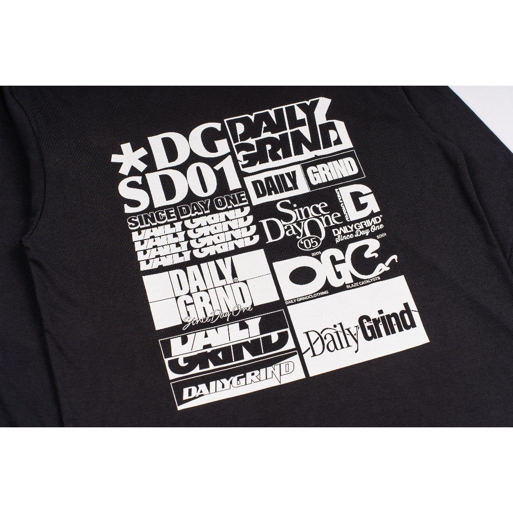 DAILY GRIND BLOCKS LONGSLEEVES BLACK