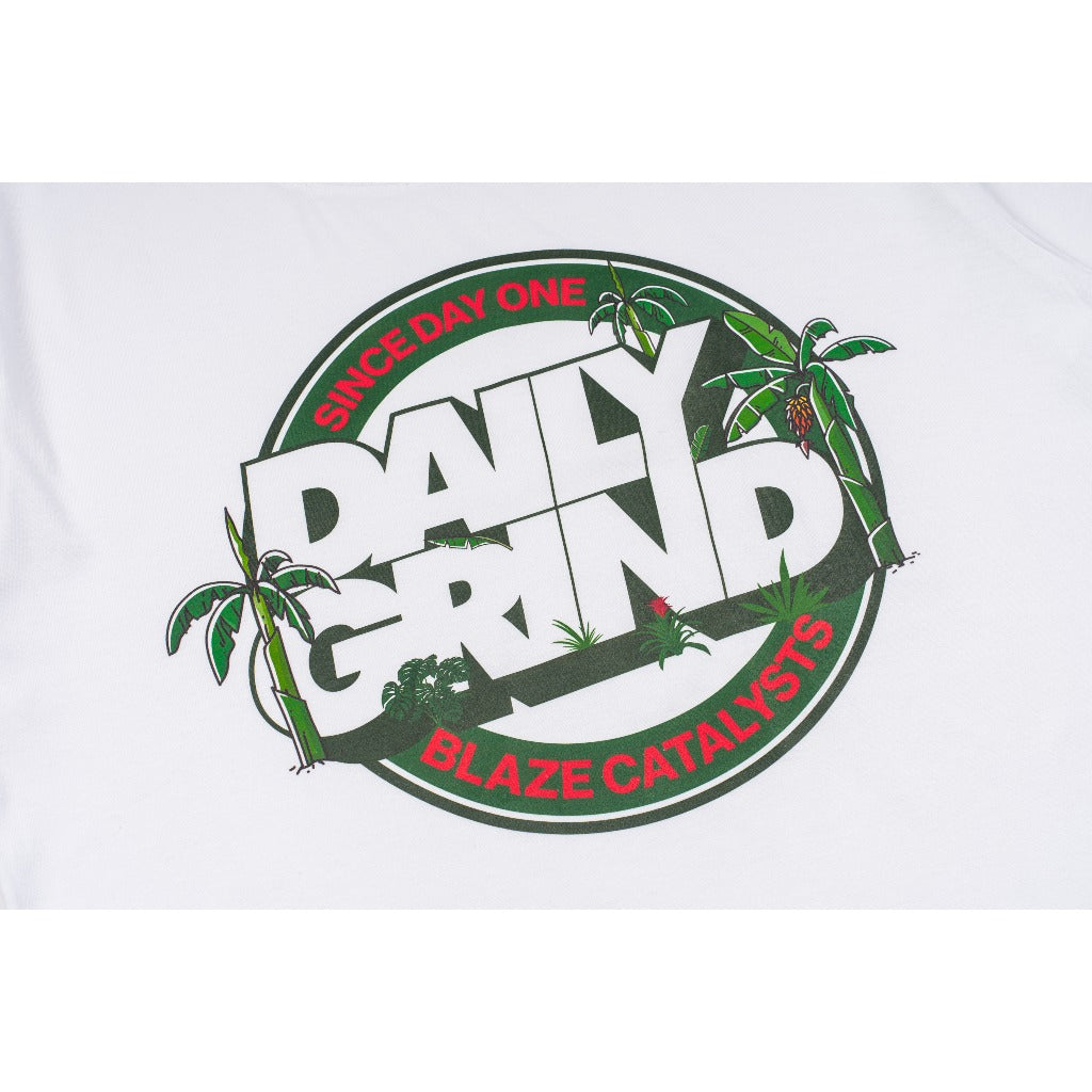 DAILY GRIND TROPICAL CANOPY TSHIRT WHITE