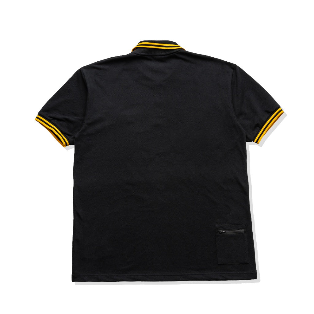 DAILY GRIND SHEAR ZIP POLO SHIRT BLACK