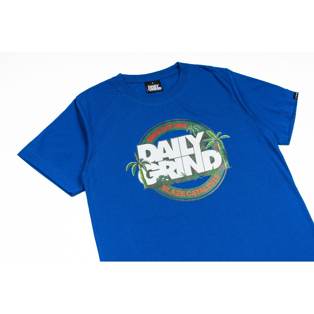 DAILY GRIND TROPICAL CANOPY TSHIRT ROYAL BLUE