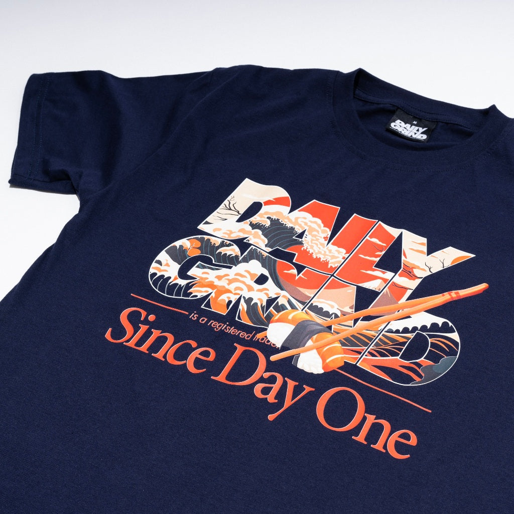 DAILY GRIND RAW DEAL TSHIRT NAVY BLUE