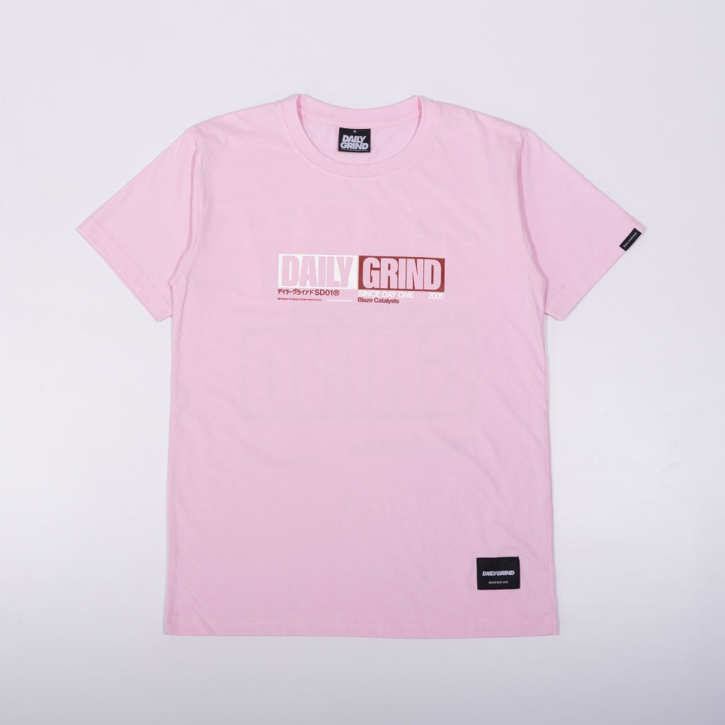 DAILY GRIND BLAZE LAYER TSHIRT PINK