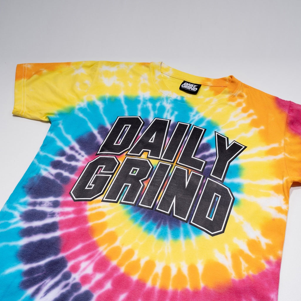 DAILY GRIND SCARLET TIE DYE TSHIRT YELLOW