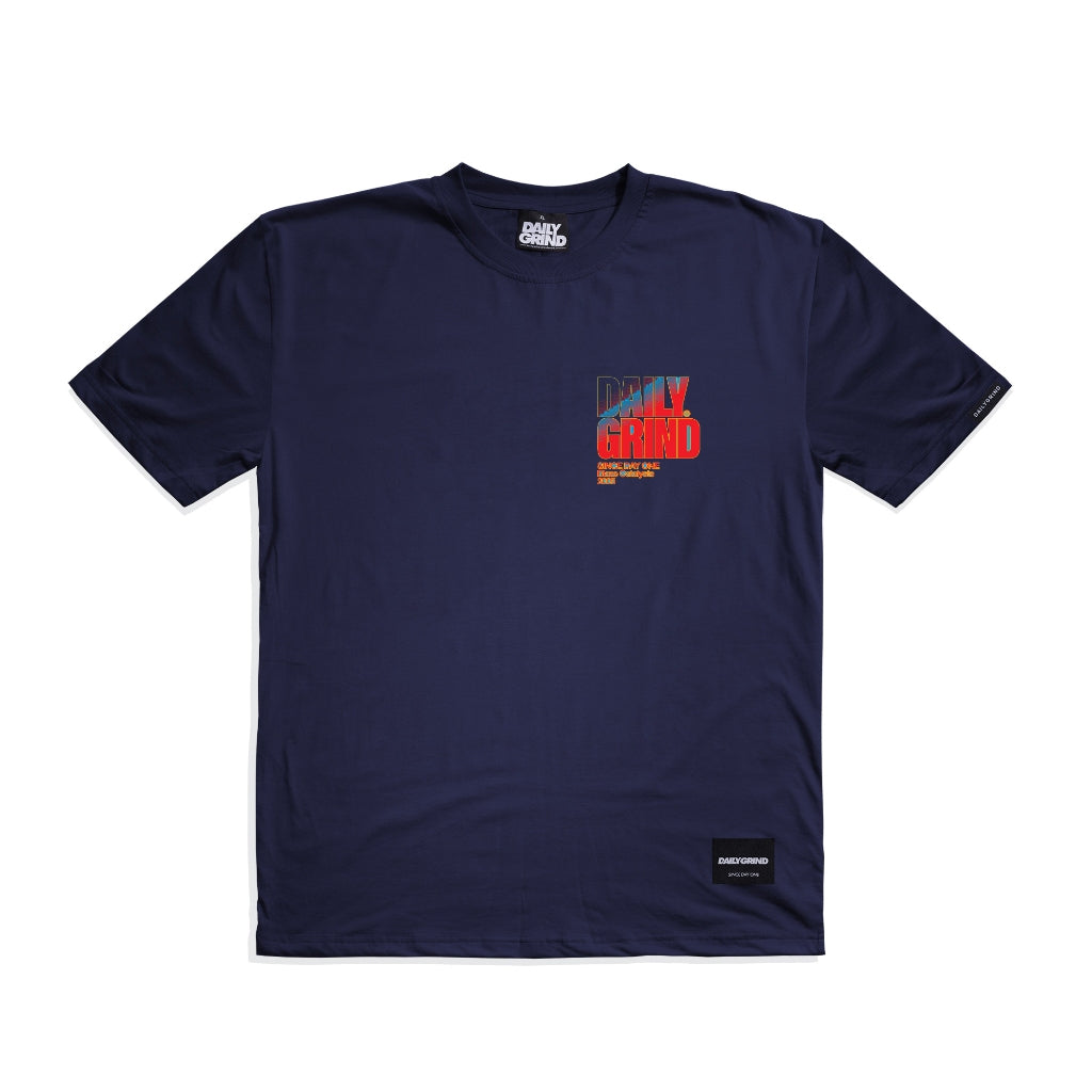 DAILY GRIND BLAZE DISPLAY TSHIRT NAVY BLUE