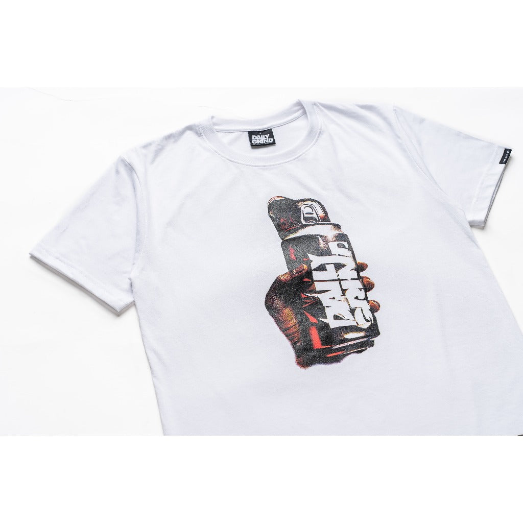 DAILY GRIND SCRUNCH TSHIRT WHITE