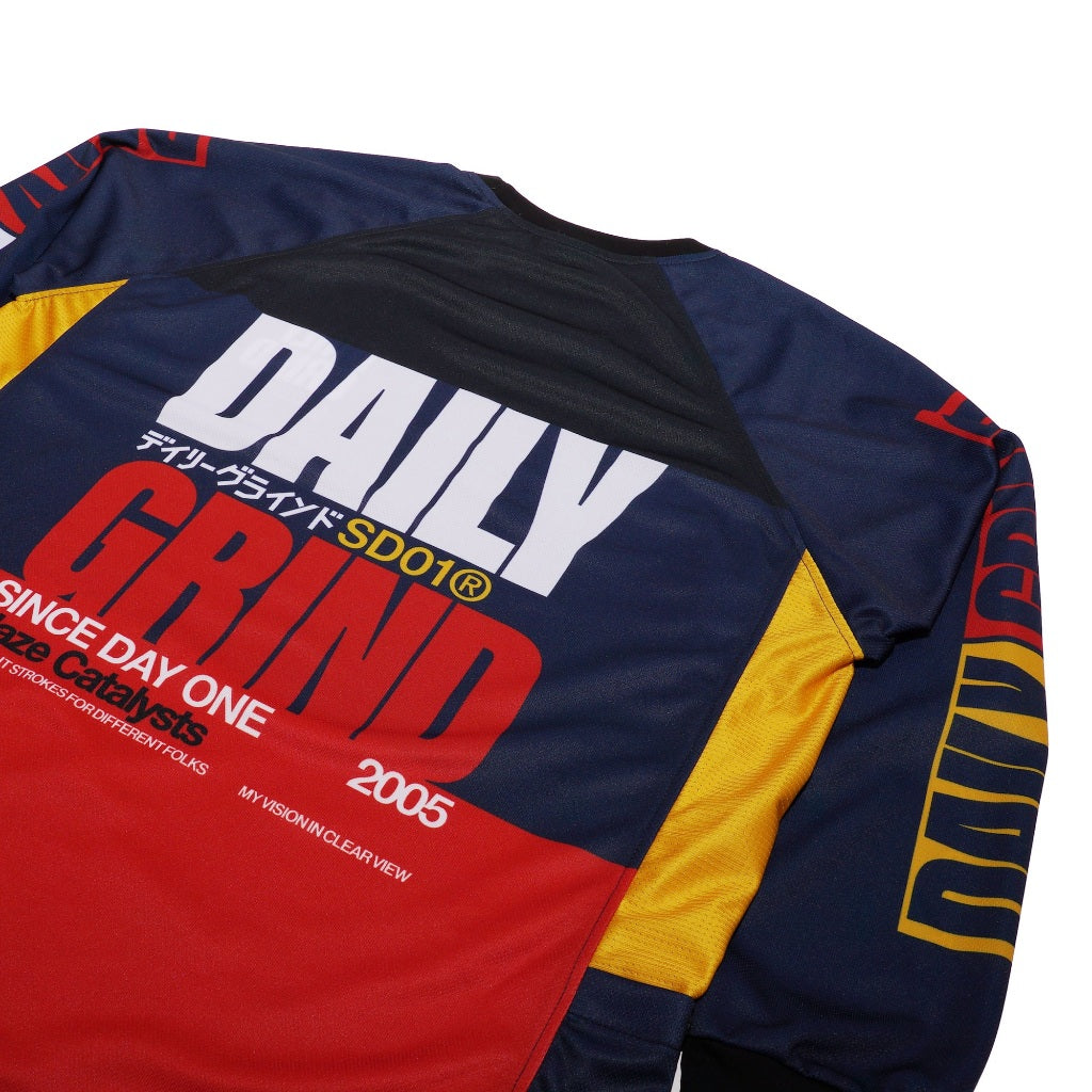 DAILY GRIND BLAZE LAYER JERSEY LONGSLEEVES WITH SIDE SWIFT POCKET NAVY BLUE