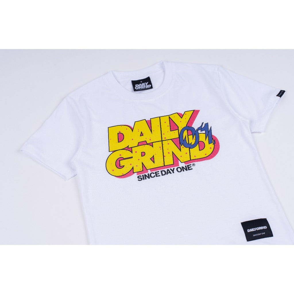 DAILY GRIND KIDS DGTVS PLATTER TSHIRT FOR KIDS WHITE