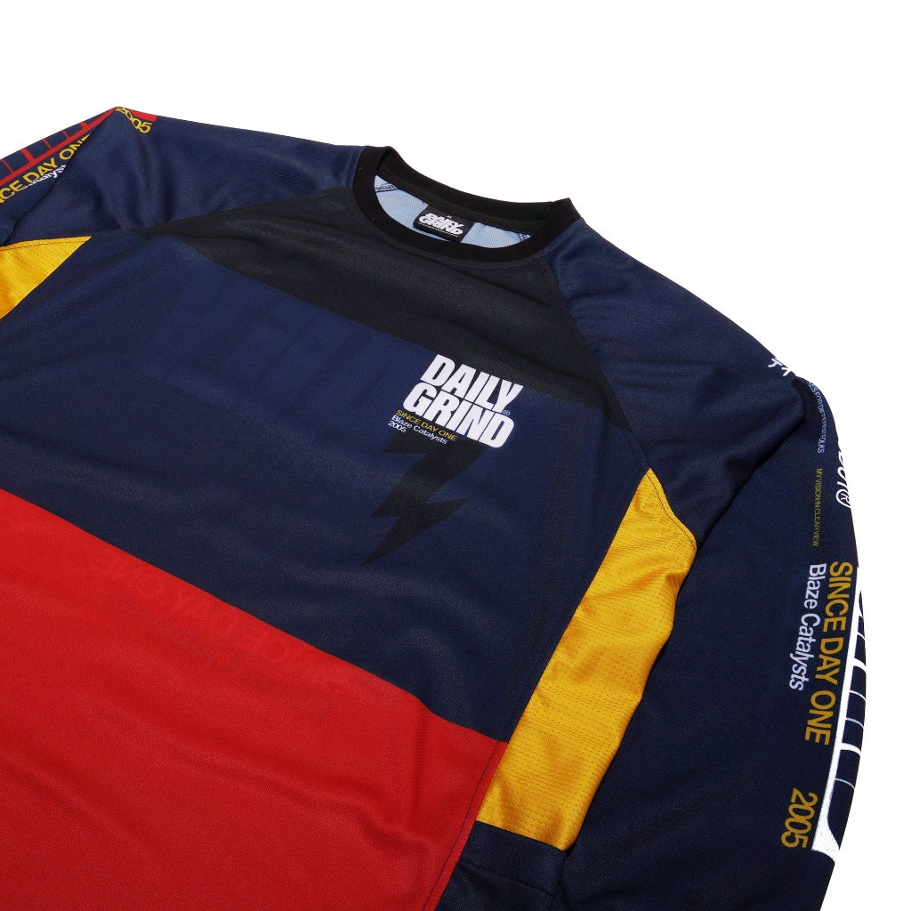 DAILY GRIND BLAZE LAYER JERSEY LONGSLEEVES WITH SIDE SWIFT POCKET NAVY BLUE