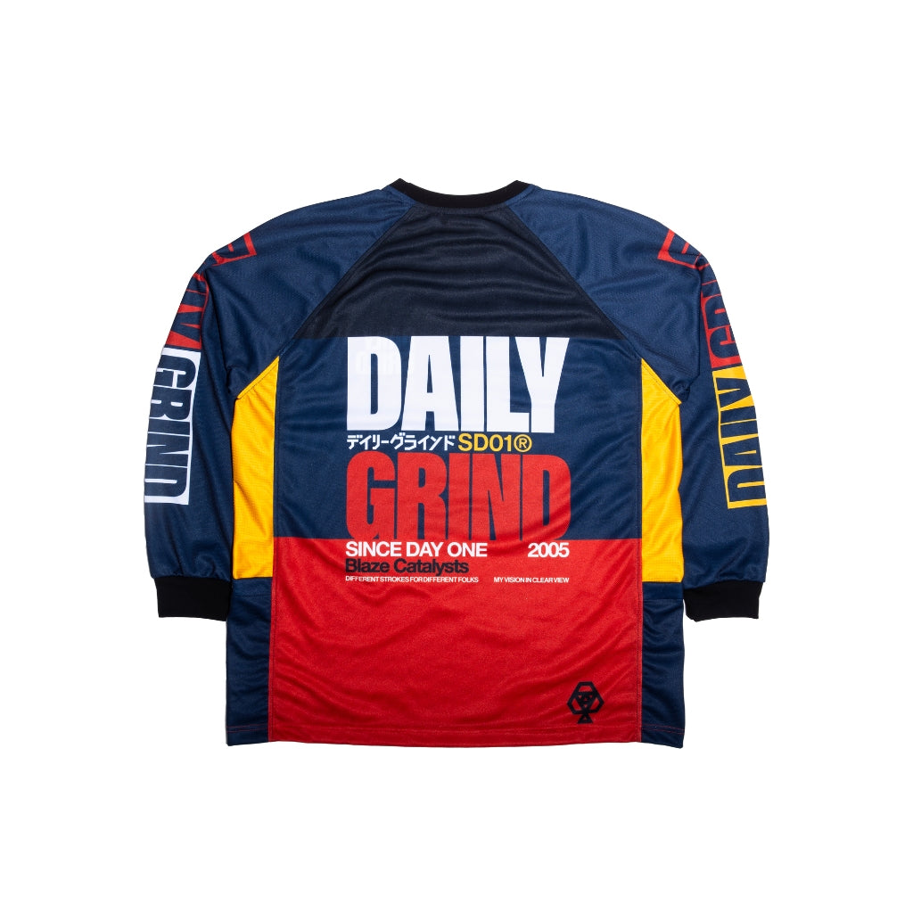 DAILY GRIND BLAZE LAYER JERSEY LONGSLEEVES WITH SIDE SWIFT POCKET NAVY BLUE