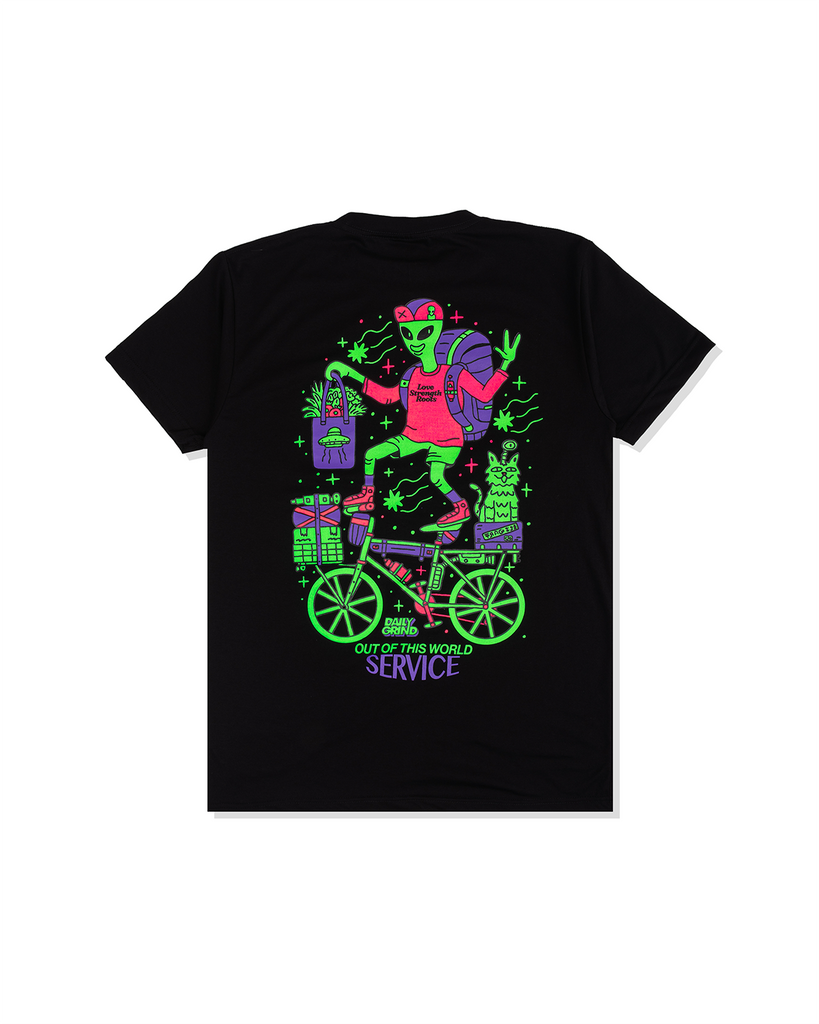 DAILY GRIND OUT OF THIS WORLD TSHIRT BLACK