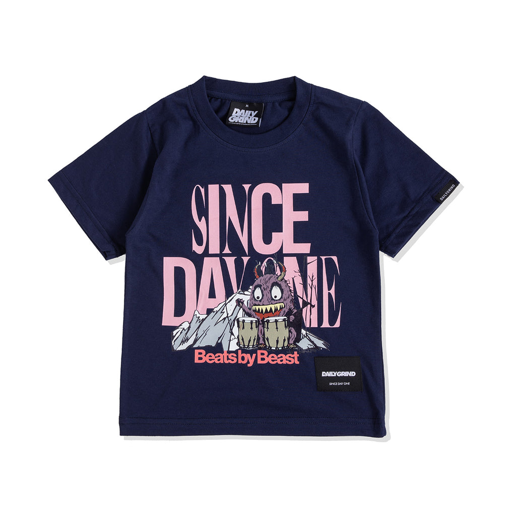 DAILY GRIND KIDS BEATS TSHIRT FOR KIDS NAVY BLUE