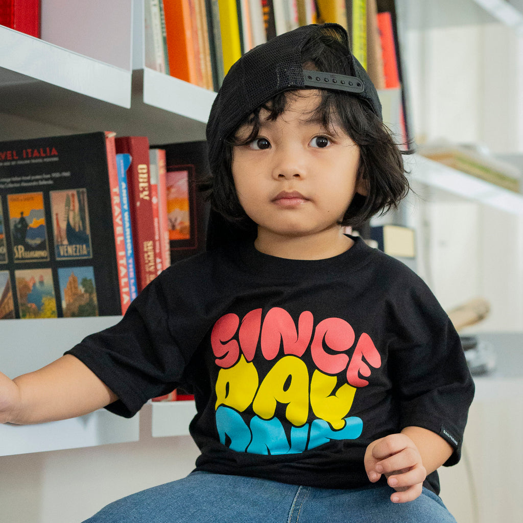 DAILY GRIND KIDS BUBBLE TSHIRT FOR KIDS BLACK