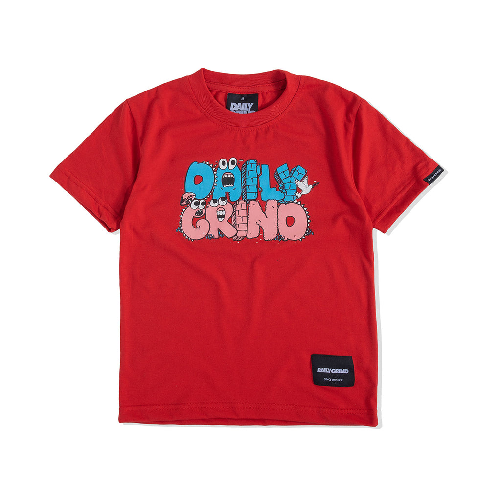 DAILY GRIND KIDS SCAT TSHIRT FOR KIDS RED