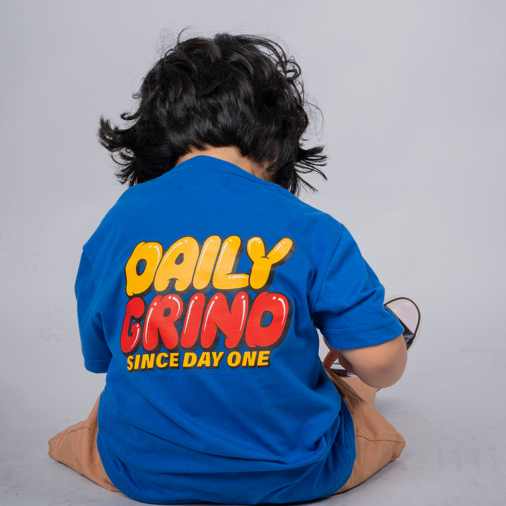 DAILY GRIND KIDS BALLDON TSHIRT FOR KIDS ROYAL BLUE