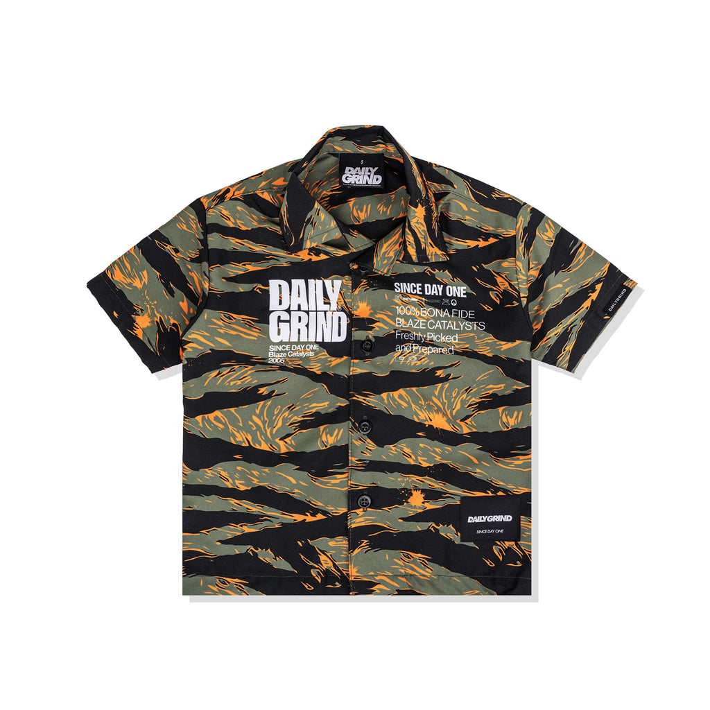 DAILY GRIND KIDS STRIDE POLO FOR KIDS TIGER CAMO
